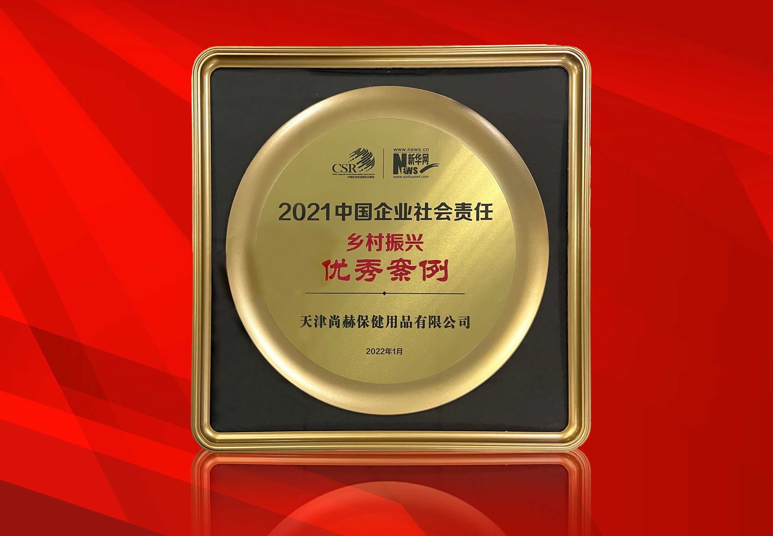 2022年1月-乐动注册公司荣获-新华网“2021中国企业社会责任乡村振兴优秀案例”
