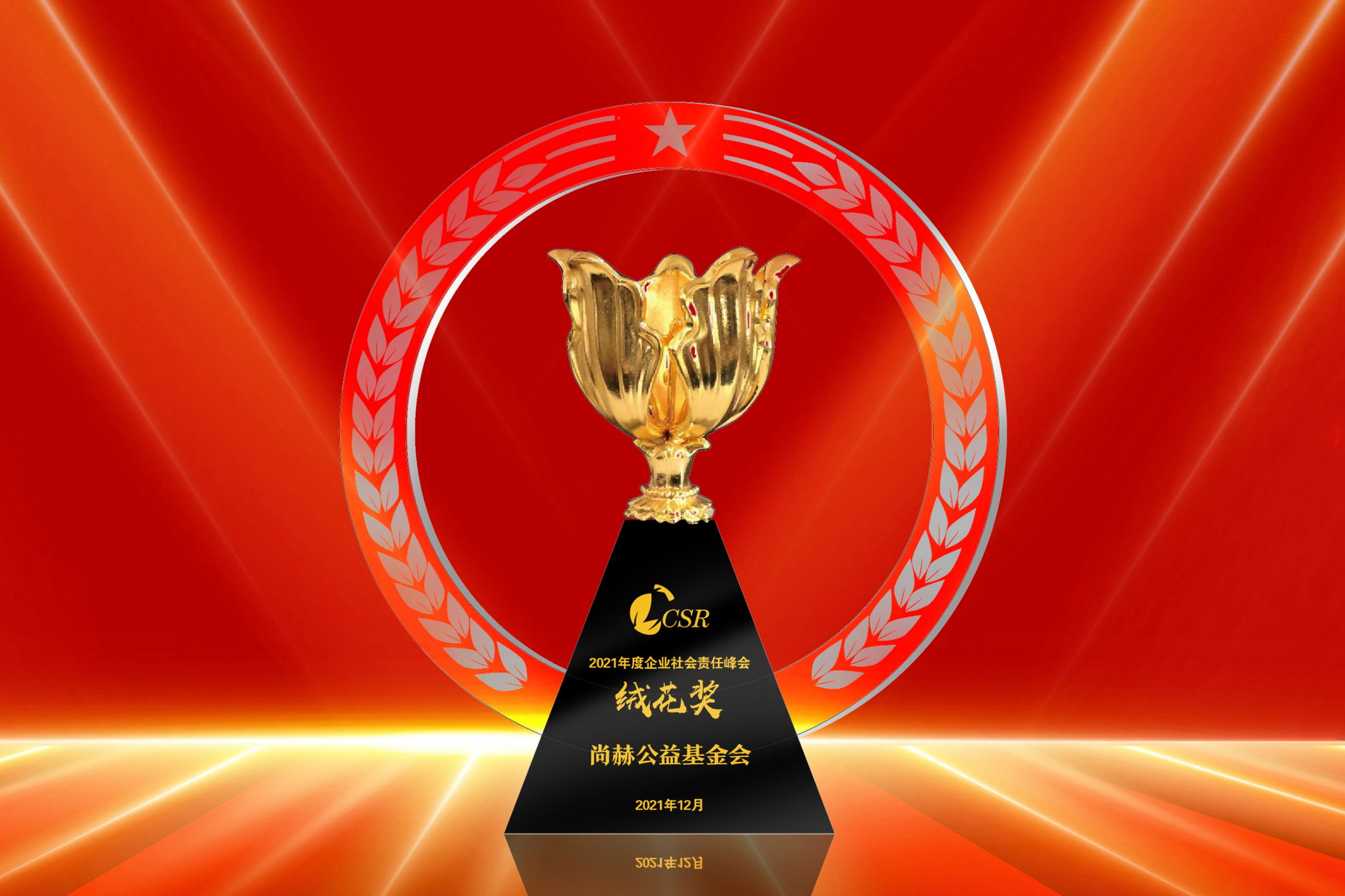 2021年12月-乐动注册公益基金会荣获“2021年度企业社会责任绒花奖”